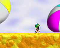 Cropped screenshot of bouncing ball game